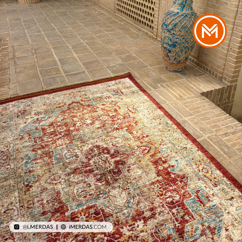 فرش کهنه نما کد N00014 زمینه تمام رنگ